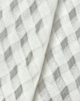 Linen/Rayon Spirit 1inch Checker Mesh Fabric White | BH LINEN novelty linen fabric