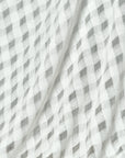 Linen/Rayon Spirit 1inch Checker Mesh Fabric White | BH LINEN novelty linen fabric