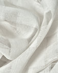 Linen/Rayon Spirit 1inch Checker Mesh Fabric White | BH LINEN novelty linen fabric