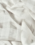Linen/Rayon Spirit 1inch Checker Mesh Fabric White | BH LINEN novelty linen fabric