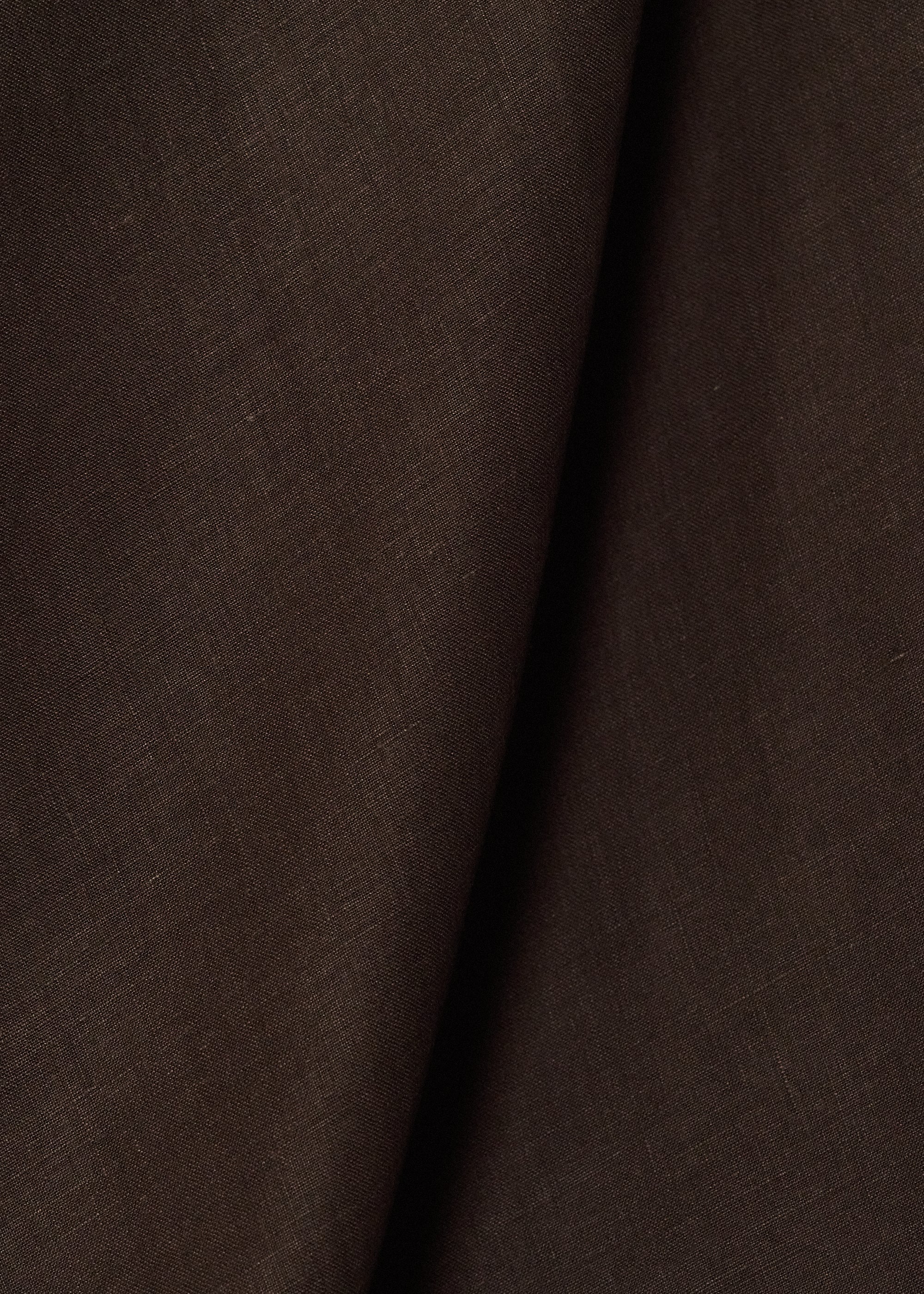 Brown chocolate pure linen fabric 6.5oz