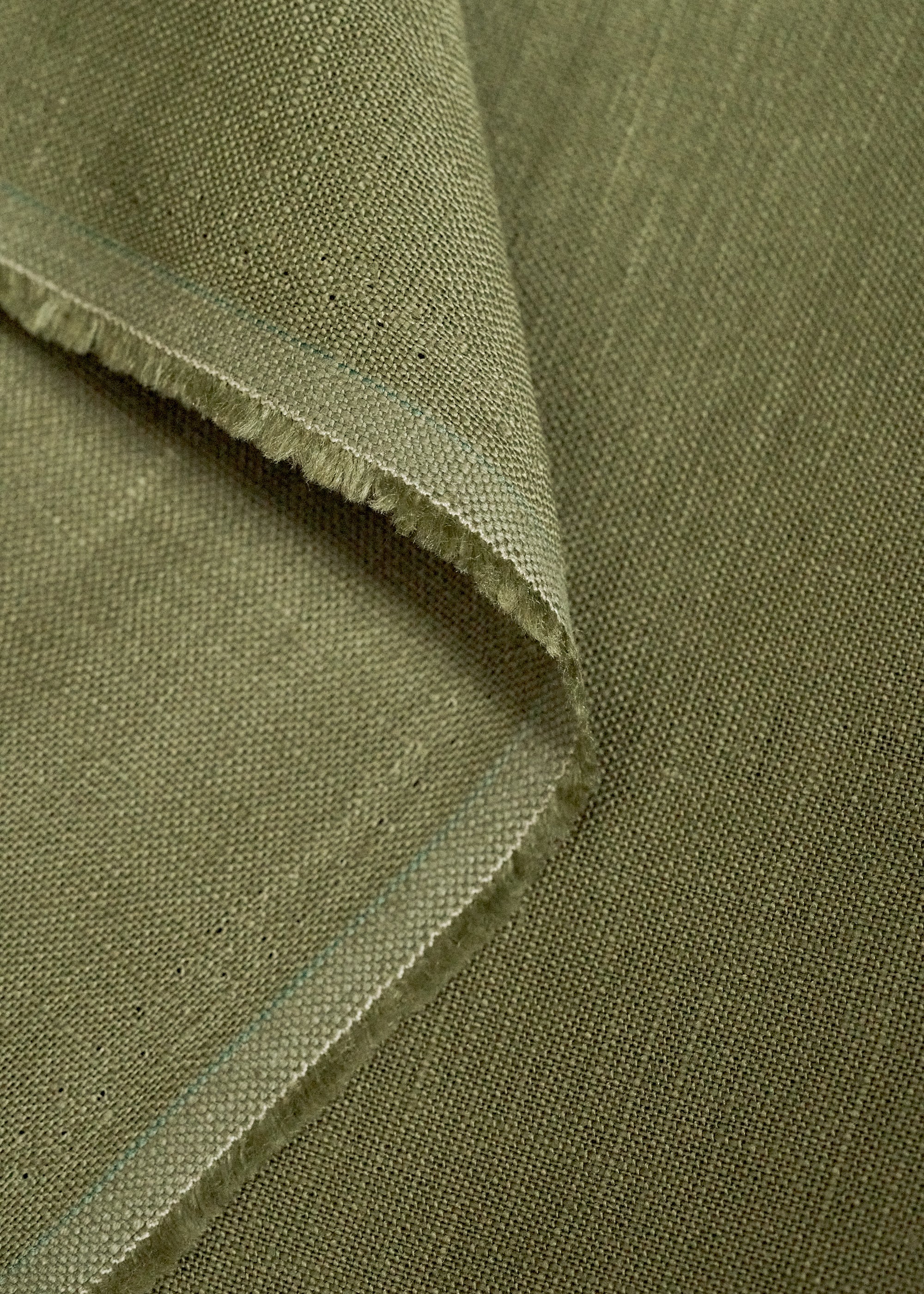Oregano green pure linen fabric 5.5oz