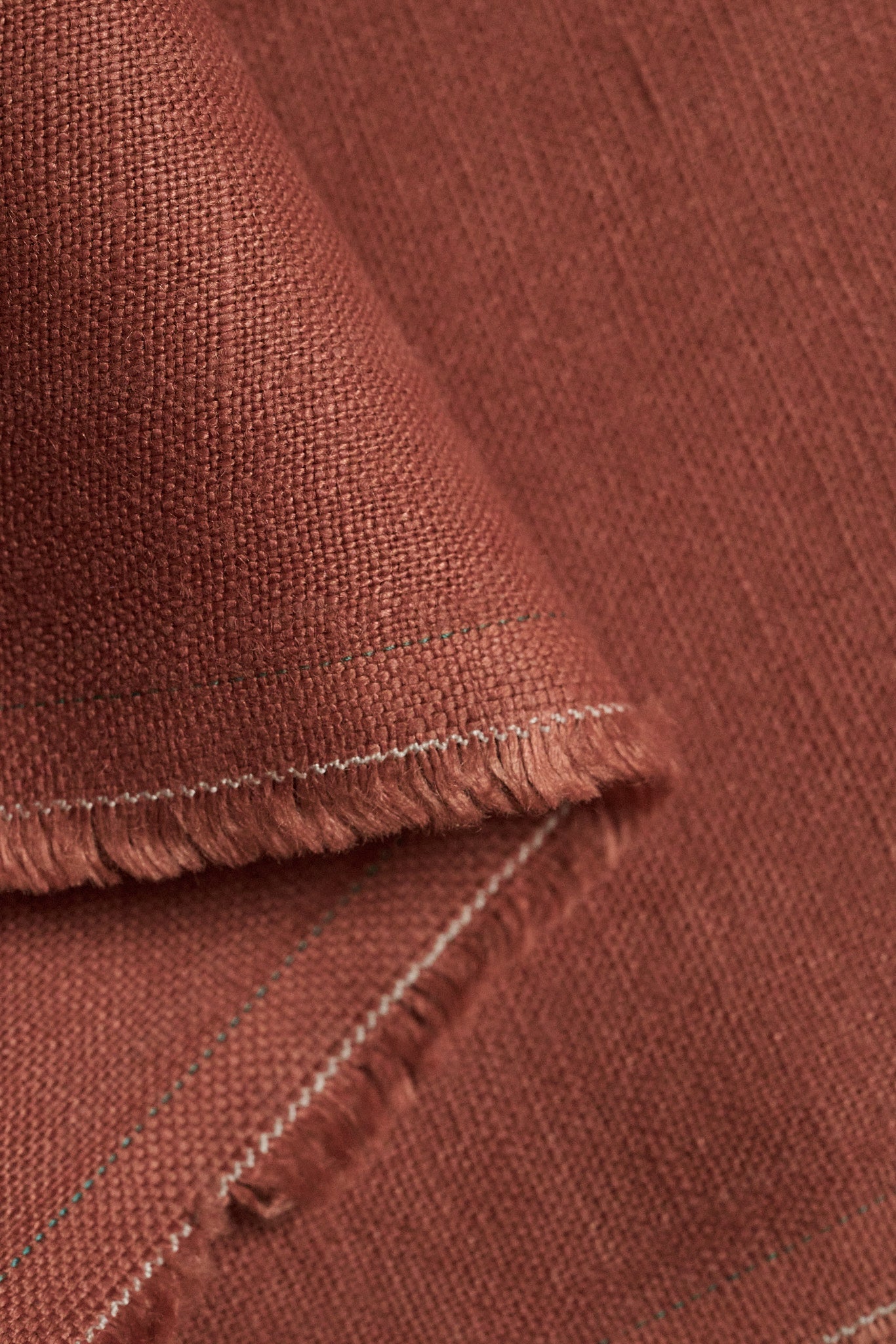 Tomato red pure linen fabric 5.5oz