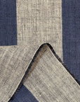 Pure Linen Yarn-Dyed 3" Stripe [LNS-3I3T] Indigo