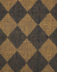 Pure Linen Yarn-Dyed Quilted Mesh Black/Terracota [LNY-JQDB]