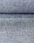 Tejido de lino puro en dos tonos jaspeado, 4 oz/yd², azul/blanquecino [LSP-L040M]