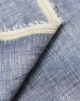 Tejido de lino puro en dos tonos jaspeado, 4 oz/yd², azul/blanquecino [LSP-L040M]