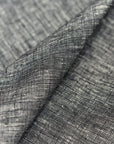 Pure Linen Fabric 2-Tone Melange 5 oz/y² Black/Off-White [LSP-L050M]