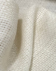 Tissu en maille pur lin 237 g/m² blanc cassé [LNJ-LHM7]