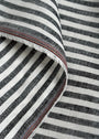 (Swatch) Pure Linen Yarn-Dyed 1/4" Stripe 2-Tone Black/Off-White