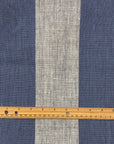 Pure Linen Yarn-Dyed 3" Stripe [LNS-3I3T] Indigo