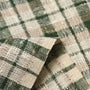 Pure Linen Rustic Plaid 3-Tone Mesh Green | BH LINEN novelty linen fabric