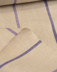 Linen Novelty Herringbone Yarn-Dyed Stripe Fabric [LND-Grape]