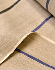 Linen Novelty Herringbone Yarn-Dyed Stripe Fabric [LND-Navy]