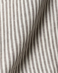 Pure Linen Yarn-Dyed 1/4" Stripe 2-Tone Natural/Off-White [LNS-QINS]