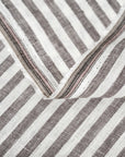 Pure Linen Yarn-Dyed 1/4" Stripe 2-Tone Natural/Off-White [LNS-QINS]