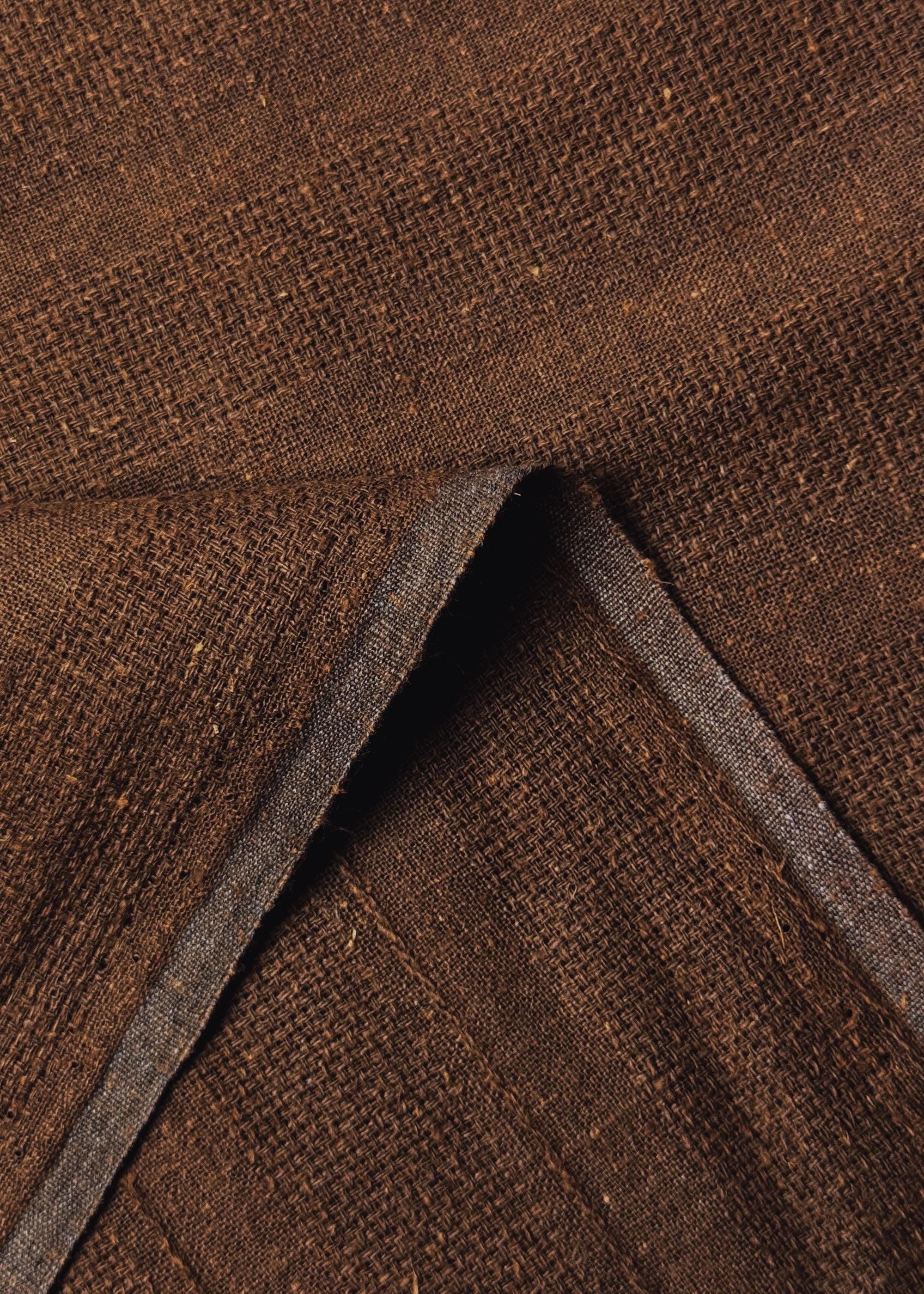 Linen/Cotton Blend Jacquard Stripe Fabric Brown [LNP-LCJY]