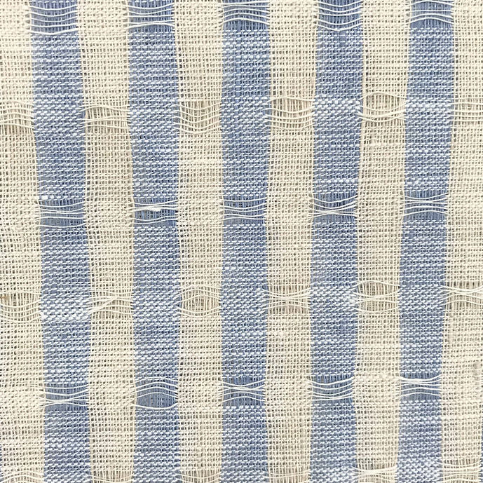 (Swatch) Pure Linen 3-Tone Jacquard Stripe Fabric