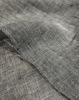 Pure Linen 2-Tone Gauze Fabric 3.5 oz/y² (Black/Ivory)