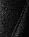 Pure Linen Fabric Plaid Windowpane (Black)