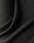 Pure Linen Fabric Plaid Windowpane (Black)