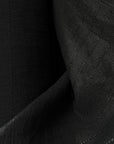 Pure Linen Fabric Plaid Windowpane (Black)