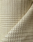 Pure Linen 2-Tone Houndstooth Largecheck Fabric Natural/Ivory