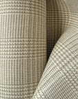 Pure Linen 2-Tone Houndstooth Largecheck Fabric Natural/Ivory