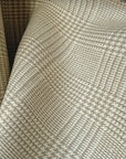 Pure Linen 2-Tone Houndstooth Largecheck Fabric Natural/Ivory
