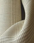 Pure Linen 2-Tone Houndstooth Largecheck Fabric Natural/Ivory