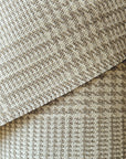 Pure Linen 2-Tone Houndstooth Largecheck Fabric Natural/Ivory