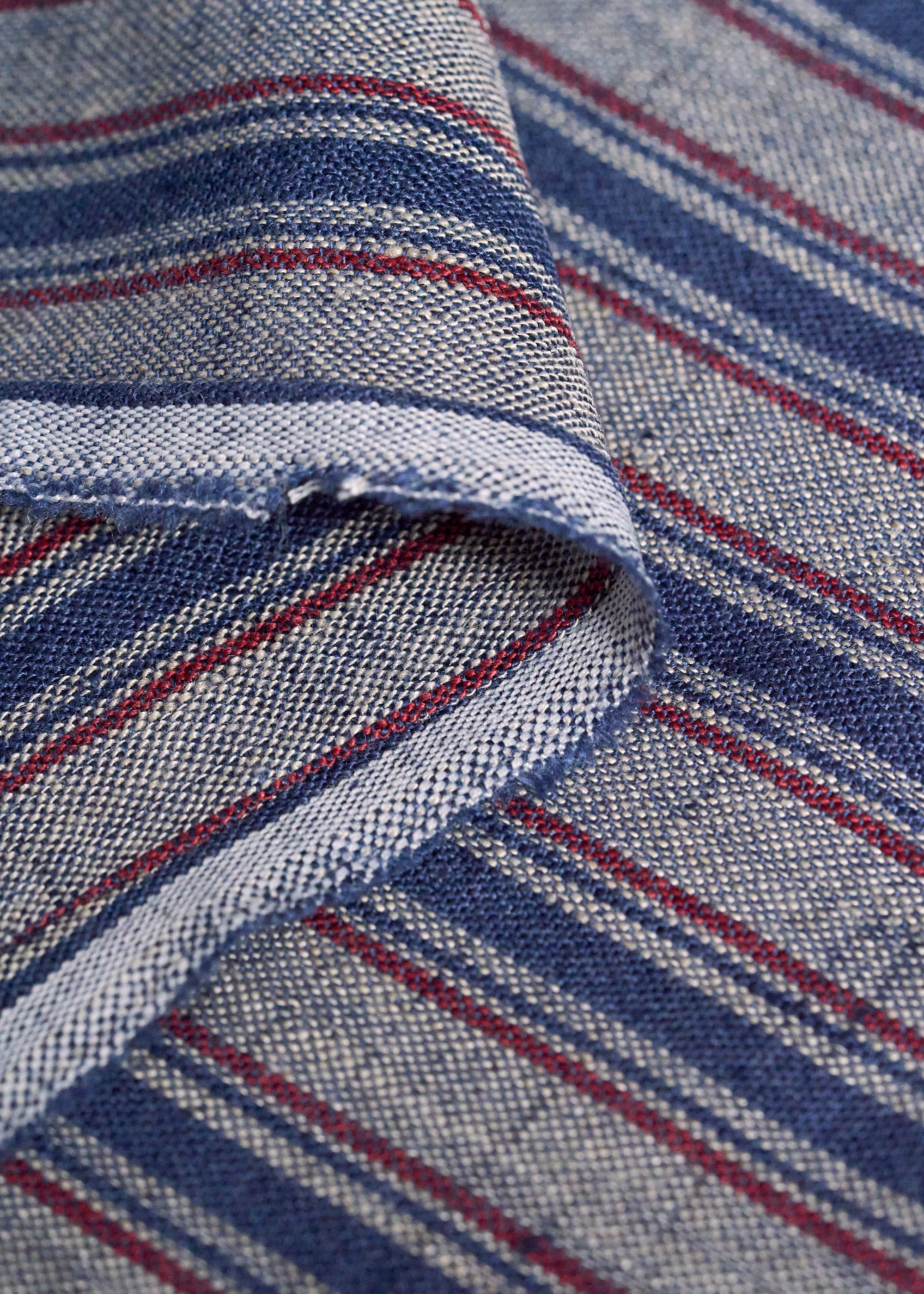 Pure Linen Yarn-Dyed Stripe 3-Tone Fabric [LNS-ITIN] – BH LINEN