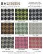 (Swatch) Pure Linen Yarn-Dyed Quilted Mesh Fabric